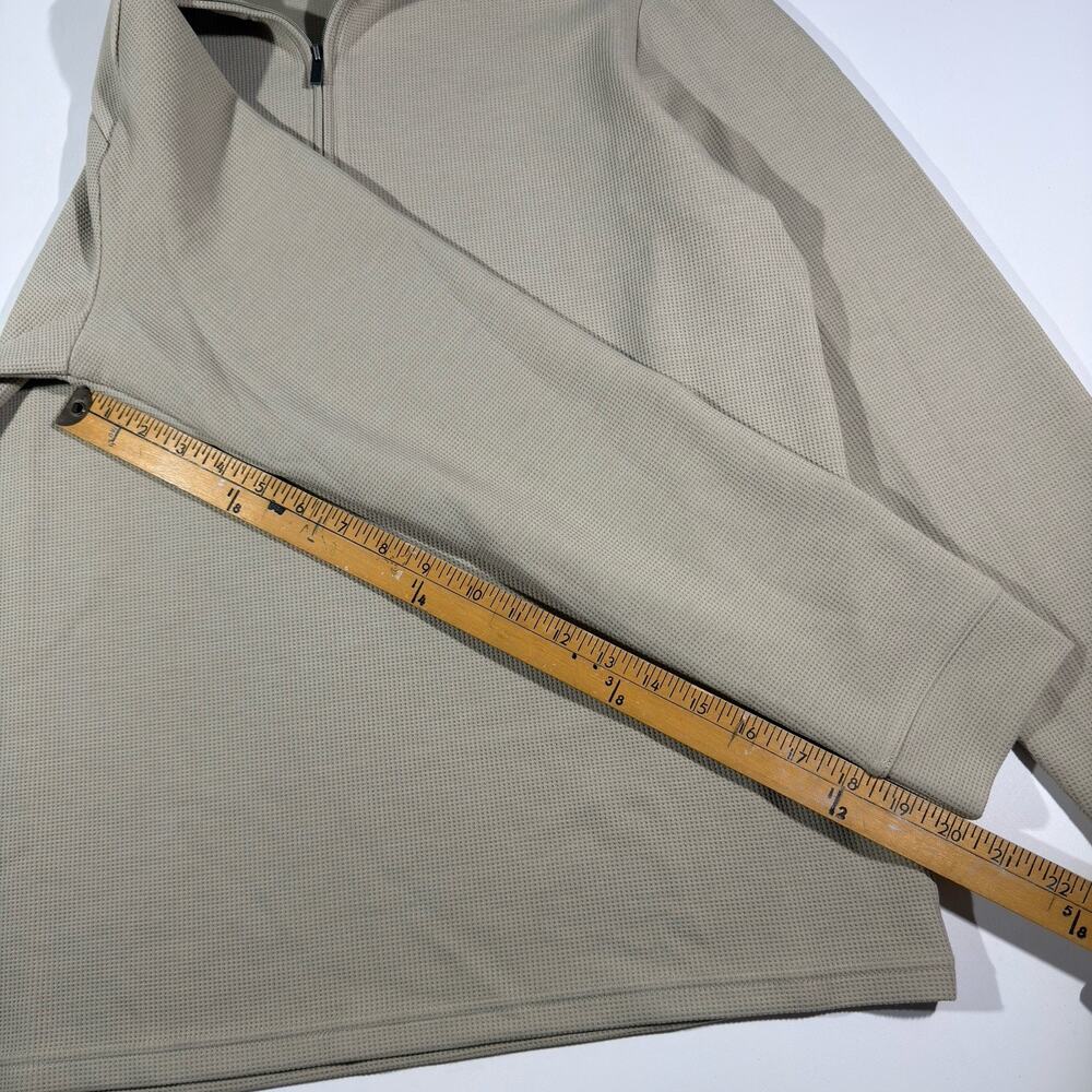 FREE FLY Mens Waffle Quarter Zip Sandstone Pullover Sweatshirt Size Medium - Picture 6 of 9